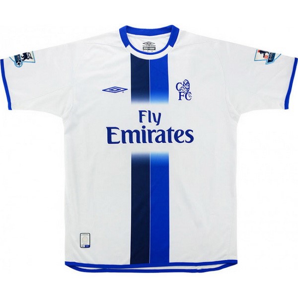Tailandia Camiseta Chelsea Segunda Equipación Retro 2003 2005 Blanco